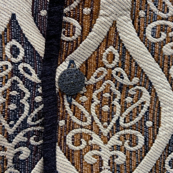 VTG Khangura Reversible Tapestry Jacket Women's Large *UNIQUE ITEM* Brown‎ Gold - Picture 7 of 10